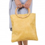 Yellow leather bag