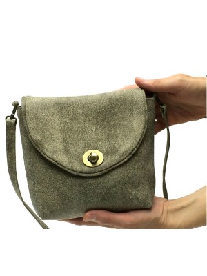 Small Shoulder Bag In Stone Color Leather